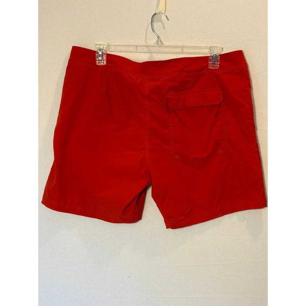 The North Face Mens Red Microfiber Board Shorts Swim‎ Trunks Size 38 Flat Front